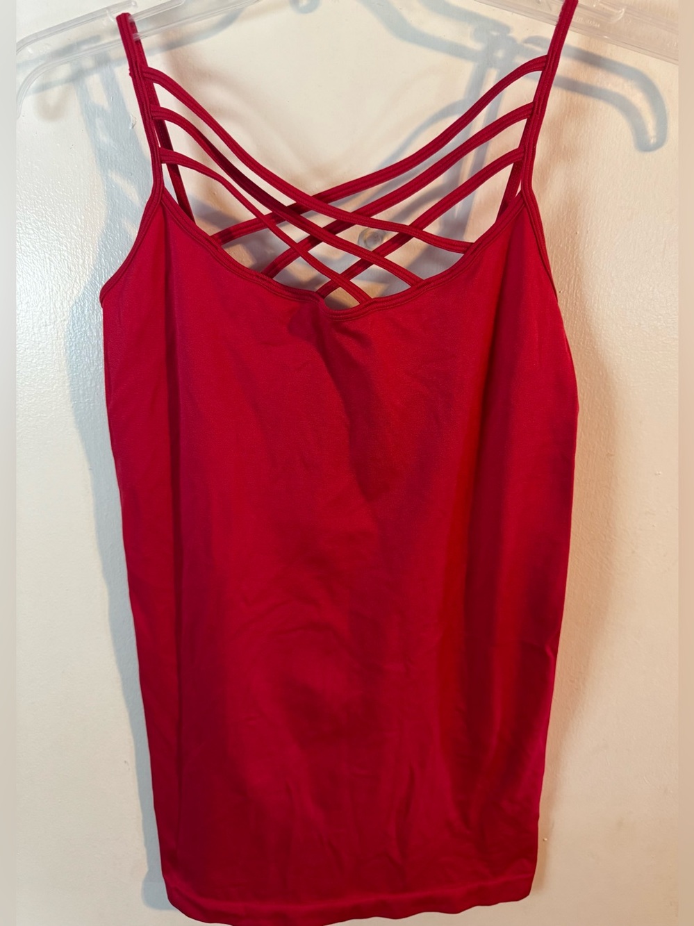 Brand New Zenana Outfitters Red Strappy Crisscross Cami